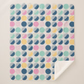 Retro Semi-Circle Patroon Sherpa Deken (Voorkant)