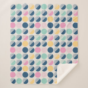 Retro Semi-Circle Patroon Sherpa Deken