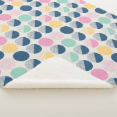 Retro Semi-Circle Patroon Sherpa Deken (3/4)