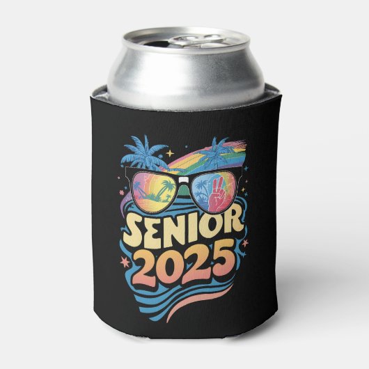 Retro Senior 2025 Klasse van 2025 Afstuderen Blikjeskoeler (Blikje Voorkant)