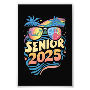 Retro Senior 2025 Klasse van 2025 Afstuderen Foto Afdruk