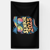 Retro Senior 2025 Klasse van 2025 Afstuderen Spandoek (Verticaal)