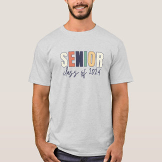 Retro senior klasse van 2024 t-shirt
