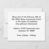 Retro Sepia Worn Work Boot Retirement Invitations Kaart (Achterkant)