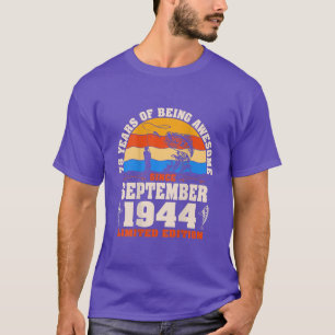 Retro september 1944 78 jaar oud Gevist Lover 78 t T-shirt