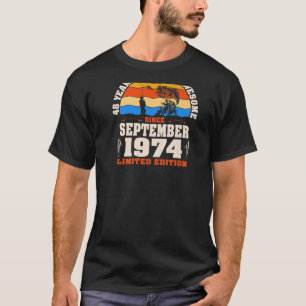 Retro september 1974 48 jaar oud Gevist Lover 48T T-shirt