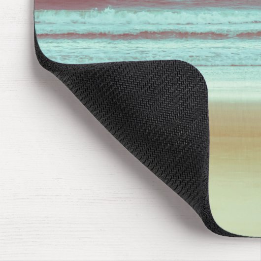 Retro Serene Beach Artwork | Mousepad Muismat (Hoek)