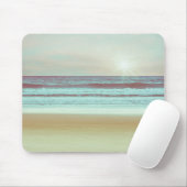 Retro Serene Beach Artwork | Mousepad Muismat (Met muis)