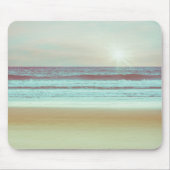 Retro Serene Beach Artwork | Mousepad Muismat (Voorkant)