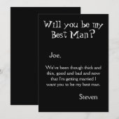 Retro Serez-Vous Ma Meilleure Invitation D'Homme ? (Devant / Derrière)