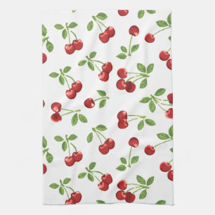 Rétro serviette de cuisine de cerises