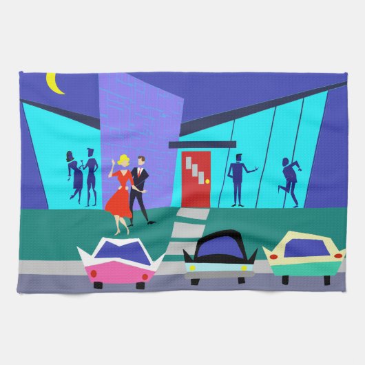 Rétro serviette de cuisine de partie de Chambre (Horizontal)