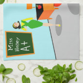 Rétro serviette de cuisine de professeur (Plié)