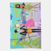 Rétro serviette de cuisine hawaïenne de Noël (Vertical)