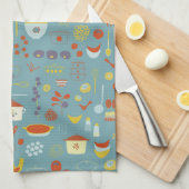 Rétro serviette de cuisine mignonne de cuisine de (Quart Plié)