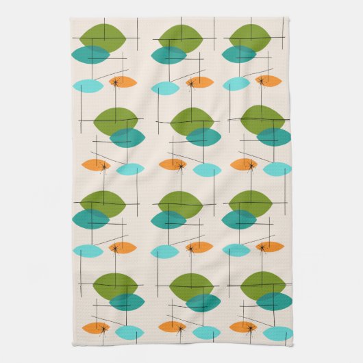 Rétro serviette de cuisine mobile atomique de (Vertical)