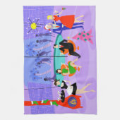 Rétro serviette de cuisine tropicale de fête de (Vertical)