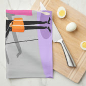 Rétro serviette de cuisine tropicale de vacances (Quart Plié)