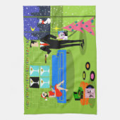 Rétro serviette de cuisine urbaine de couples de (Vertical)