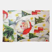 Rétro serviette de cuisine vintage de Noël de (Horizontal)