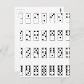 retro-set van dominoes briefkaart (Voorkant / Achterkant)
