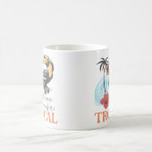 Retro "S'évader quelque part Tropical" Café Mug (Centre)