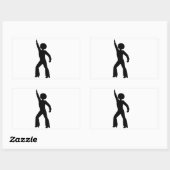 Retro Seventies Man Rechthoekige Sticker (Vel)