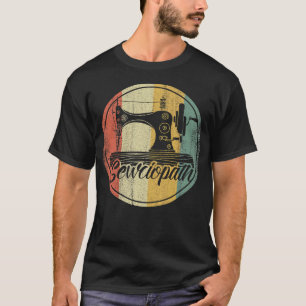 Retro Sewciopath Ik hou van naaimachine Liefhebber T-shirt