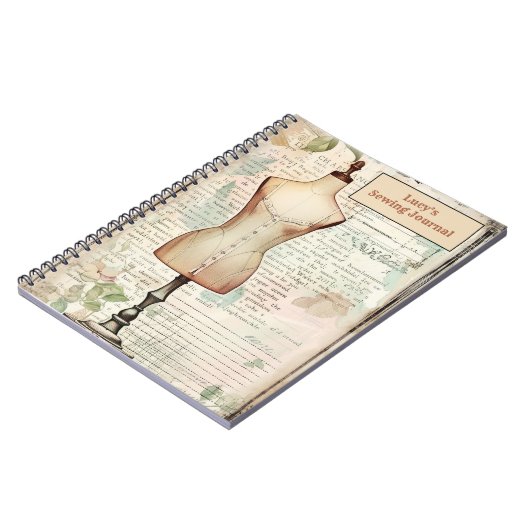 Retro Sewing Journal Tailor's Dummy (Côté gauche)