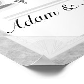 Retro Shabby Chic Fotohokje Trouwbord Poster (Hoek)