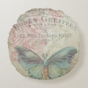 retro,shabby chic,,land rustig,florals,b rond kussen