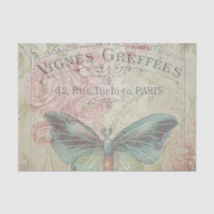 retro,shabby chic,vintage,country rustic,florals,b tissuepapier