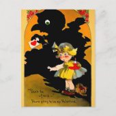 Retro Shadow Valentijnsdag Briefkaart (Voorkant)