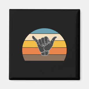 Retro shaka hand surf teken - cool surfer_surf magneet