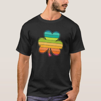 Retro  Shamrock Clover St Patricks Day Lepr T-shirt
