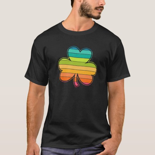 Retro Shamrock Clover St Patricks Day Lepr T-shirt (Voorkant)