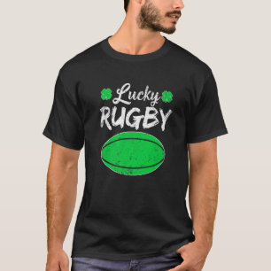 Retro Shamrock Rugby Lover Sport St Patricks Day O T-shirt