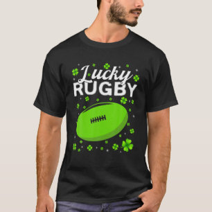 Retro Shamrock Rugby Lover Sport St Patricks Day O T-shirt