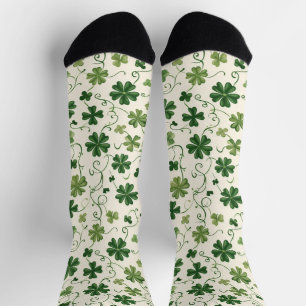 Retro Shamrock Spiraalpatroon Soksokken Sokken