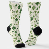Retro Shamrock Spiraalpatroon Soksokken Sokken (Gebogen)