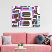 RETRO SHAPES PATTERN CANVAS AFDRUK (Insitu (Woonkamer))