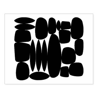 Retro Shapes Rubber Stamp Rubberstempel