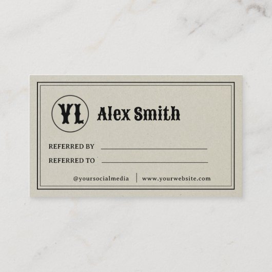 Retro Share The Love Reference Card Aanbevelingskaartje (Achterkant)