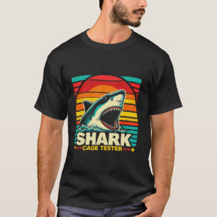 Retro Shark Cage Tester Herstel Grappige Beenarm A T-shirt