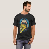 Retro Shark Eating Cat Ocean Predator Attack Anima T-shirt (Voorkant volledig)