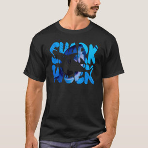 Retro Shark Ocean Bioloog Dierlijke Shark Fin Week T-shirt