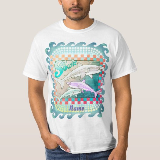 Retro Shark t-shirt (Voorkant)