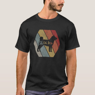 Retro Shiba Inu Hondenras Silhouette Pet G T-shirt