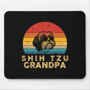 Retro Shih Tzu Opa Hondenliefhebber Paw Pa F Muismat