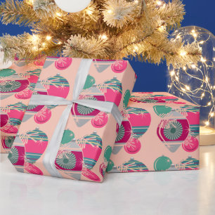 Retro Shiny Brite Kerstversiering Kerstmis Cadeaupapier